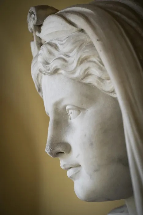 Gerahmter Druck : Ingeborg mit dem Falken, Detail Gerahmter Druck : Ingeborg mit dem Falken, Detail