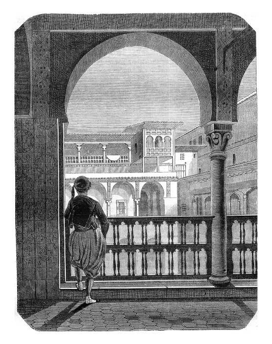 Gerahmter Druck : Innenansicht der Kasbah in Algier. Gerahmter Druck : Innenansicht der Kasbah in Algier.