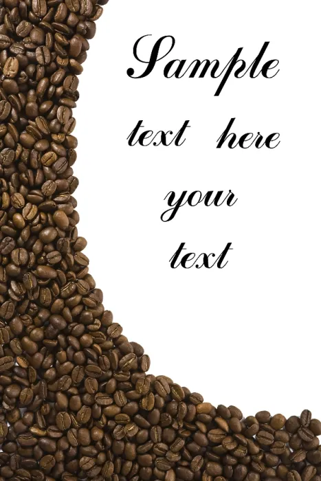 Gerahmter Druck : Isolierter Kaffeerahmen Gerahmter Druck : Isolierter Kaffeerahmen