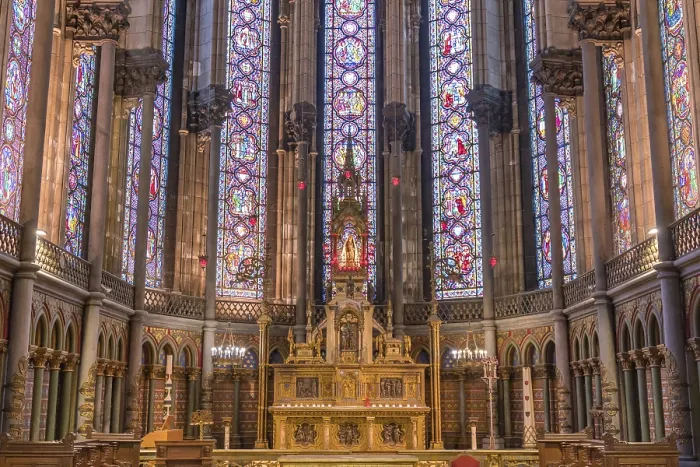 Gerahmter Druck : Das Innere der Lille Kathedrale. Gerahmter Druck : Das Innere der Lille Kathedrale.