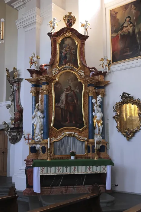 Gerahmter Druck : Innenraum der Klosterkirche. Gerahmter Druck : Innenraum der Klosterkirche.