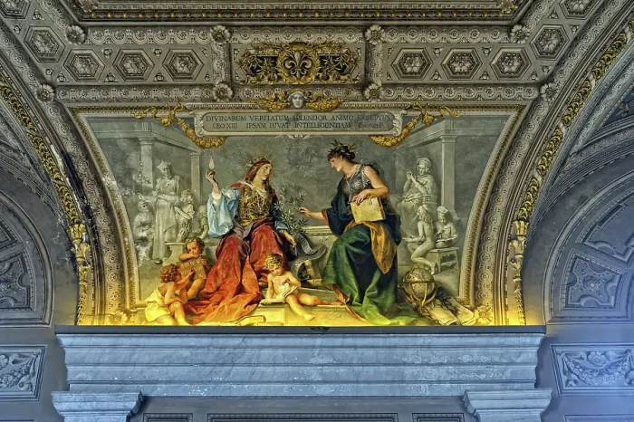 Gerahmter Druck : Das Innere des Vatikanischen Museums. Gerahmter Druck : Das Innere des Vatikanischen Museums.