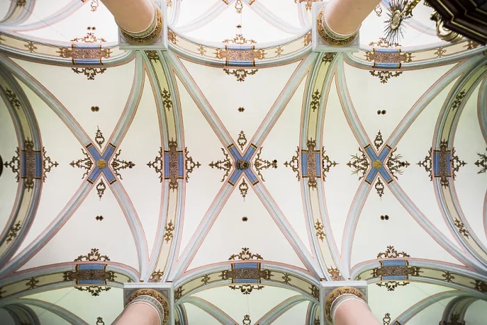 Gerahmter Druck : Innenansicht, Karmeliterkloster. Gerahmter Druck : Innenansicht, Karmeliterkloster.