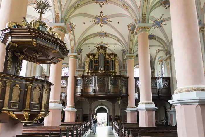Gerahmter Druck : Innenansicht, Karmeliterkloster. Gerahmter Druck : Innenansicht, Karmeliterkloster.