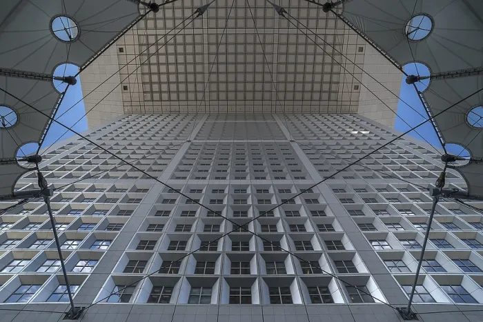 Gerahmter Druck : Innenansicht des Grand Arche. Gerahmter Druck : Innenansicht des Grand Arche.