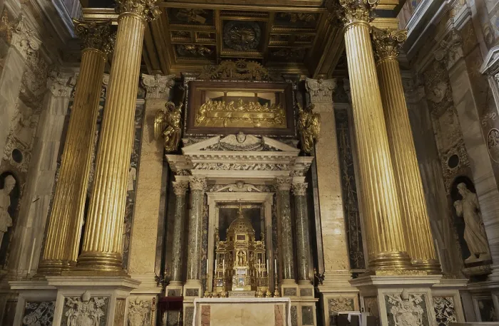 Gerahmter Druck : Innenansicht, Lateranbasilika. Gerahmter Druck : Innenansicht, Lateranbasilika.