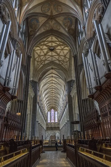 Gerahmter Druck : Innenansicht der Salisbury Kathedrale Gerahmter Druck : Innenansicht der Salisbury Kathedrale