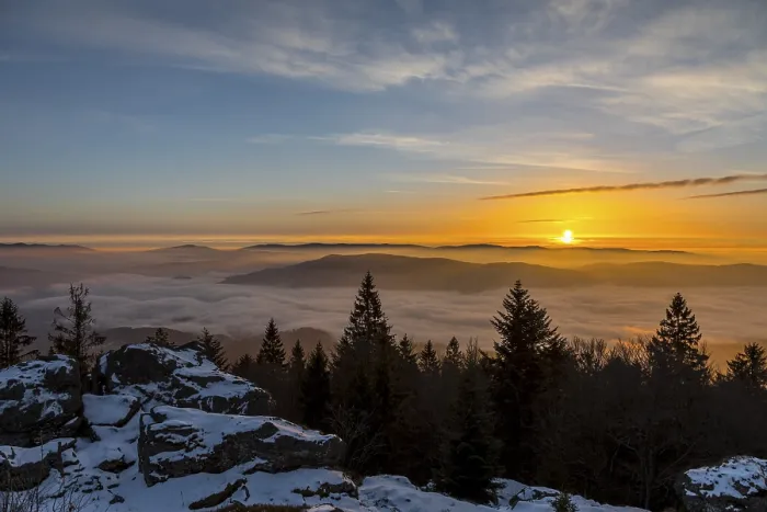 Gerahmter Druck : Inversionswetterlage, Inversion. Gerahmter Druck : Inversionswetterlage, Inversion.