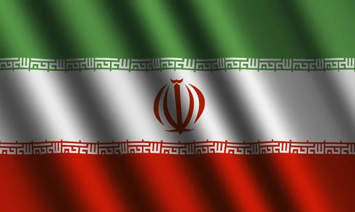 Gerahmter Druck : Das iranische Flagge weht im Wind. Gerahmter Druck : Das iranische Flagge weht im Wind.