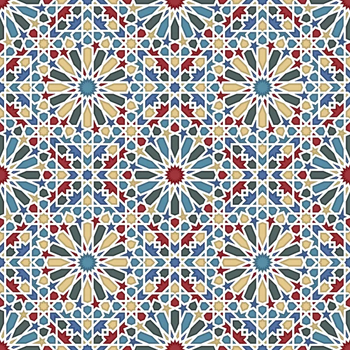 Gerahmter Druck : Islamischer geometrischer glatter Vektormuster.