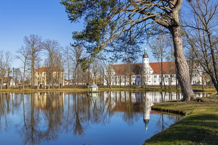 Gerahmter Druck : Inselteich Zabeltitz