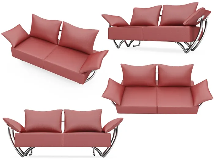 Gerahmter Druck : Isolierte Collage von Sofa über weißem Hintergrund. Gerahmter Druck : Isolierte Collage von Sofa über weißem Hintergrund.