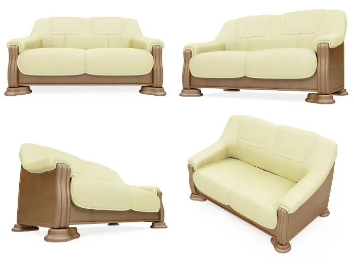 Gerahmter Druck : Isolierte Collage von Sofa über weißem Hintergrund. Gerahmter Druck : Isolierte Collage von Sofa über weißem Hintergrund.