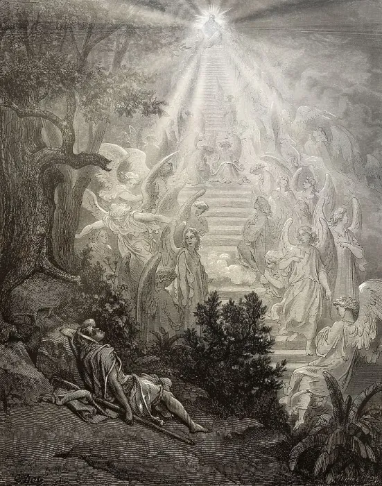 Gerahmter Druck : Jakobs Traum im Alten Testament