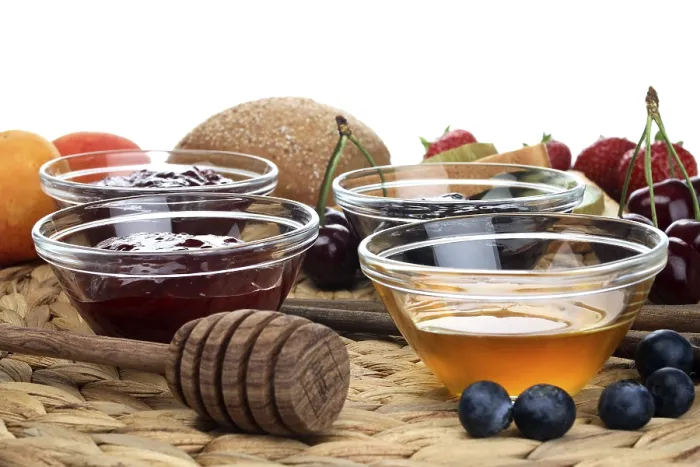 Gerahmter Druck : Marmelade und Honig Gerahmter Druck : Marmelade und Honig