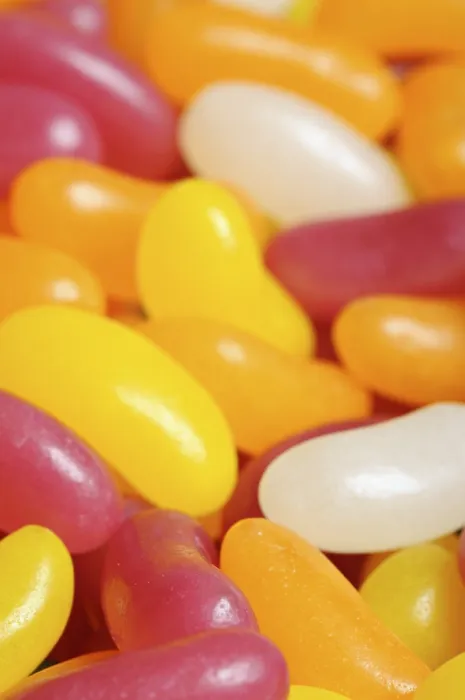 Gerahmter Druck : Jelly Beans in verschiedenen Farben Gerahmter Druck : Jelly Beans in verschiedenen Farben