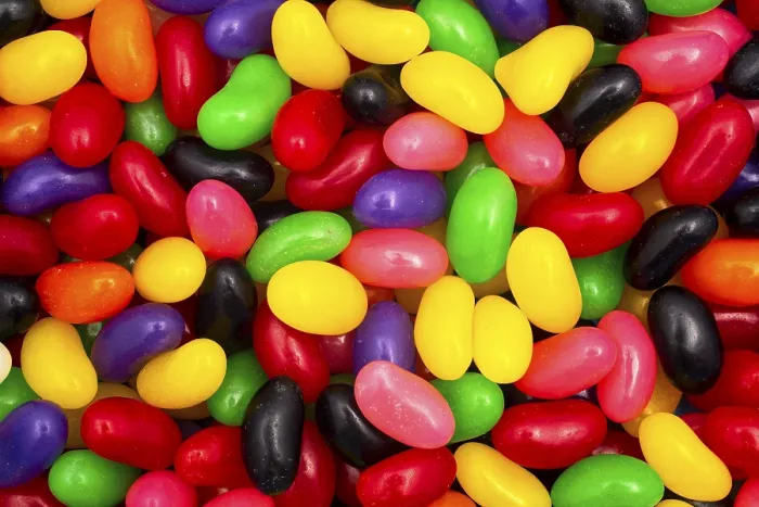 Gerahmter Druck : Jelly Beans, Süßigkeiten, Studioaufnahme. Gerahmter Druck : Jelly Beans, Süßigkeiten, Studioaufnahme.