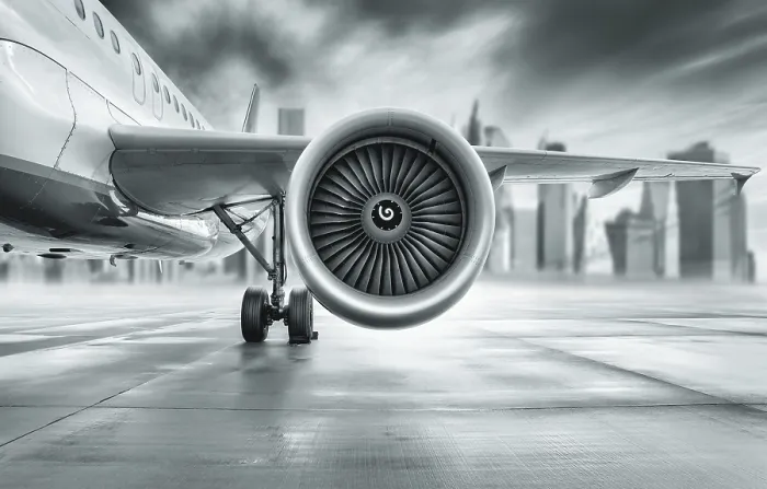 Gerahmter Druck : Flugzeugtriebwerk Gerahmter Druck : Flugzeugtriebwerk