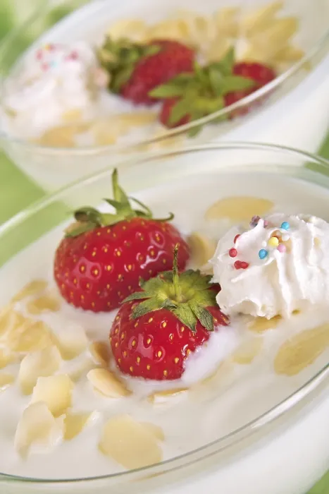 Gerahmter Druck : Joghurt-Quarkdessert Gerahmter Druck : Joghurt-Quarkdessert