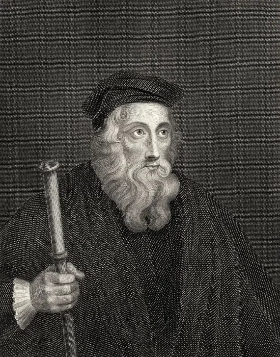 Gerahmter Druck : Johannes Wyclif oder Doktor der Evangelisten