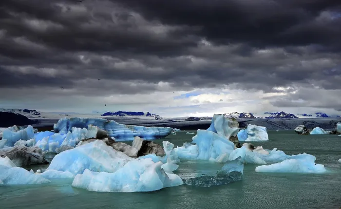 Gerahmter Druck : Jökulsárlón, Island, Lagune Gerahmter Druck : Jökulsárlón, Island, Lagune