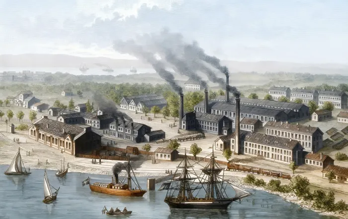 Gerahmter Druck : Jonkoping Tandstickfabrik Gerahmter Druck : Jonkoping Tandstickfabrik