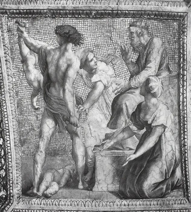 Gerahmter Druck : Das Urteil Salomons, Fresko. Gerahmter Druck : Das Urteil Salomons, Fresko.
