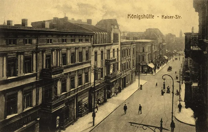 Gerahmter Druck : Kaiserstraße in Königshütte Gerahmter Druck : Kaiserstraße in Königshütte