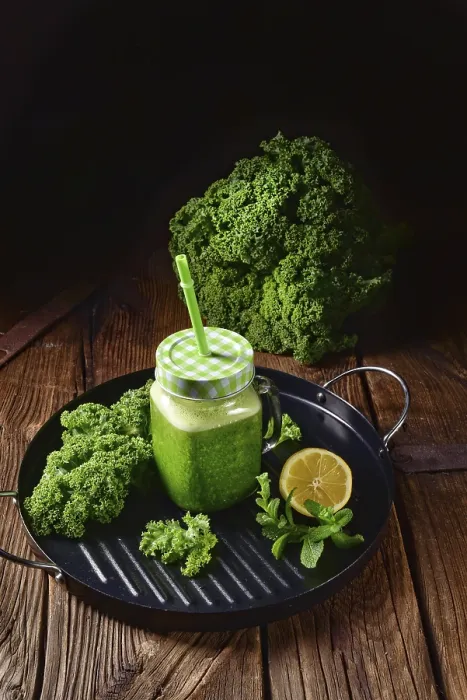 Gerahmter Druck : Kale-Smoothie Gerahmter Druck : Kale-Smoothie