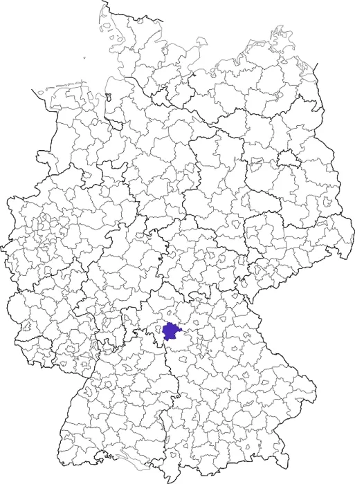Gerahmter Druck : Kreis Kitzingen, in Bayern. Gerahmter Druck : Kreis Kitzingen, in Bayern.