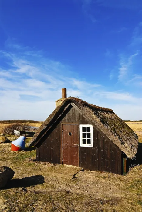 Gerahmter Druck : Kleines Haus, Dänemark. Gerahmter Druck : Kleines Haus, Dänemark.