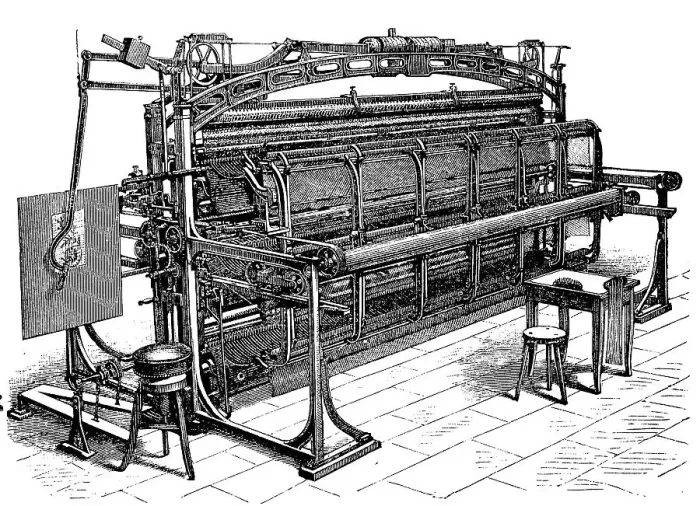 Gerahmter Druck : Nähmaschine von Heilmann