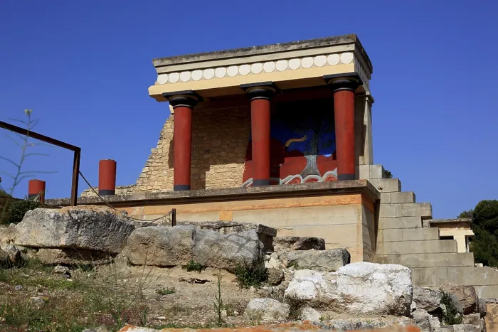 Gerahmter Druck : Knossos, Minoischer Palastkomplex. Gerahmter Druck : Knossos, Minoischer Palastkomplex.