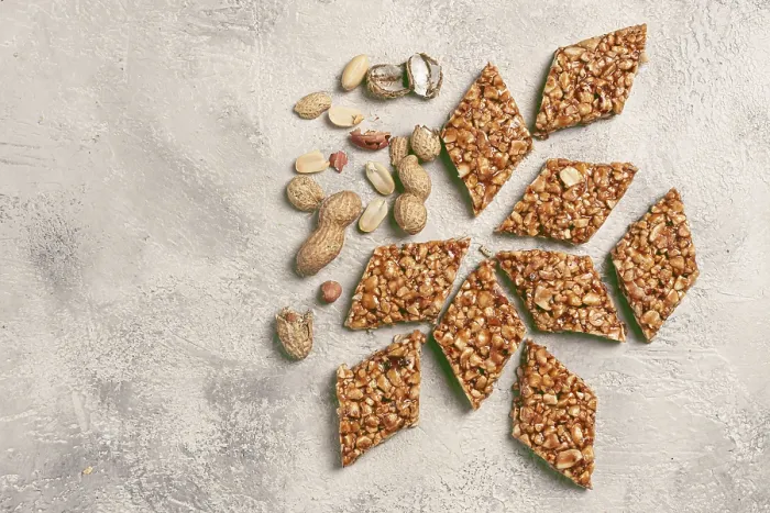 Gerahmter Druck : Kozinaki mit Erdnüssen, Dessert. Gerahmter Druck : Kozinaki mit Erdnüssen, Dessert.