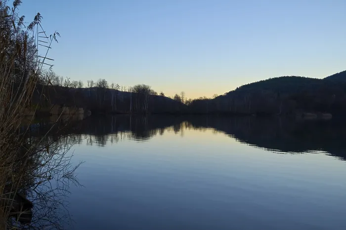 Gerahmter Druck : Seejensee bei Sonnenaufgang, Freudenberg am Main Gerahmter Druck : Seejensee bei Sonnenaufgang, Freudenberg am Main