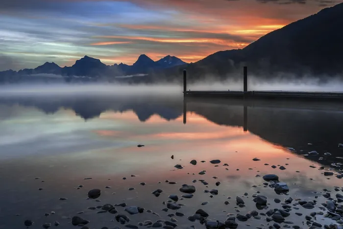 Gerahmter Druck : Seeley Lake Gerahmter Druck : Seeley Lake