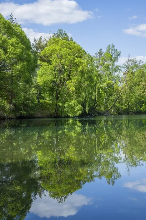 Gerahmter Druck : Seejensee mit Spiegelung der Landschaft Gerahmter Druck : Seejensee mit Spiegelung der Landschaft