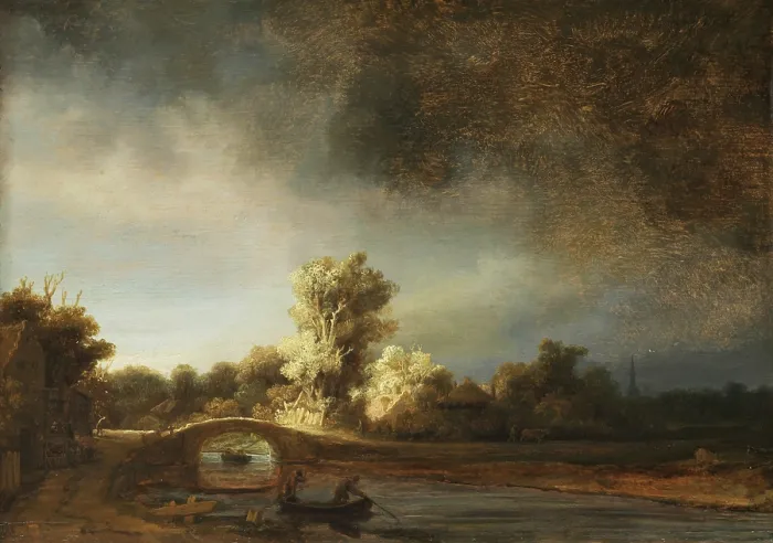 Gerahmter Druck : Landschaft mit einem Steinbrücke (c) Gerahmter Druck : Landschaft mit einem Steinbrücke (c)