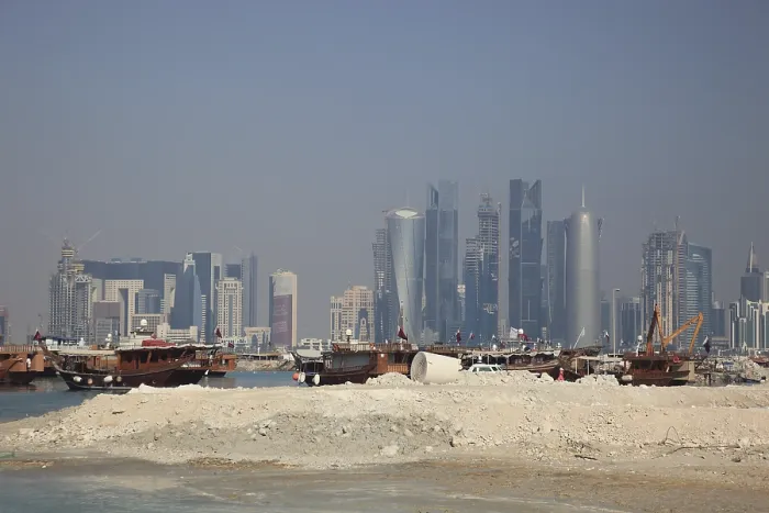 Gerahmter Druck : Großer Baustellen in Doha. Gerahmter Druck : Großer Baustellen in Doha.