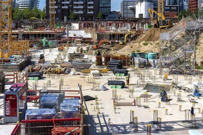 Gerahmter Druck : Großes Bauprojekt am Überseequartier. Gerahmter Druck : Großes Bauprojekt am Überseequartier.