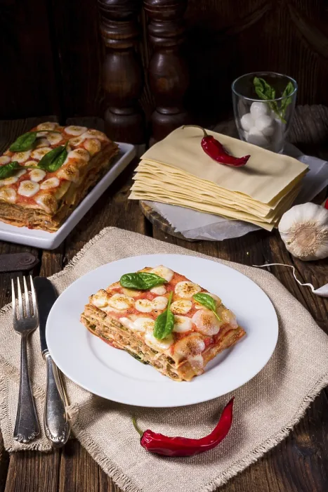 Gerahmter Druck : Lasagne Gerahmter Druck : Lasagne