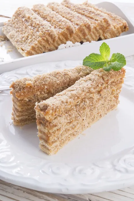 Gerahmter Druck : Schichtkaramellkuchen Gerahmter Druck : Schichtkaramellkuchen