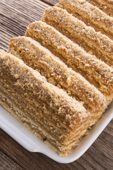 Gerahmter Druck : Schichtkaramellkuchen Gerahmter Druck : Schichtkaramellkuchen