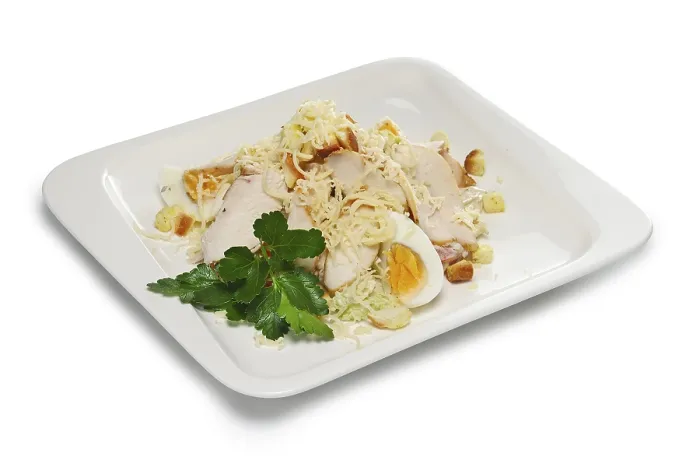 Gerahmter Druck : Menülayout. Hähnchenfilet mit Ei. Gerahmter Druck : Menülayout. Hähnchenfilet mit Ei.