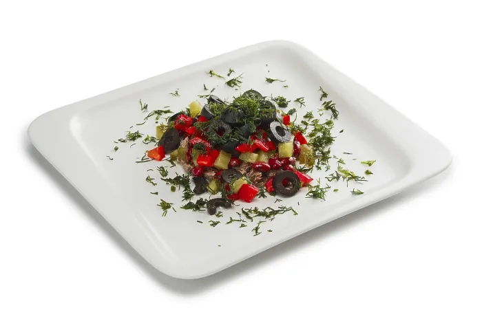 Gerahmter Druck : Menülayout. Salat mit Fleisch. Gerahmter Druck : Menülayout. Salat mit Fleisch.