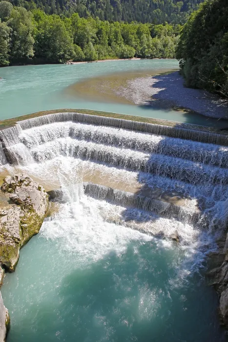 Gerahmter Druck : Lechfall, Lechrivier, Wasserfall Gerahmter Druck : Lechfall, Lechrivier, Wasserfall