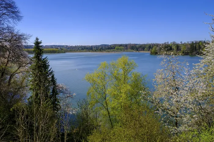 Gerahmter Druck : Lechstausee, Apfeldorf am Lech Gerahmter Druck : Lechstausee, Apfeldorf am Lech