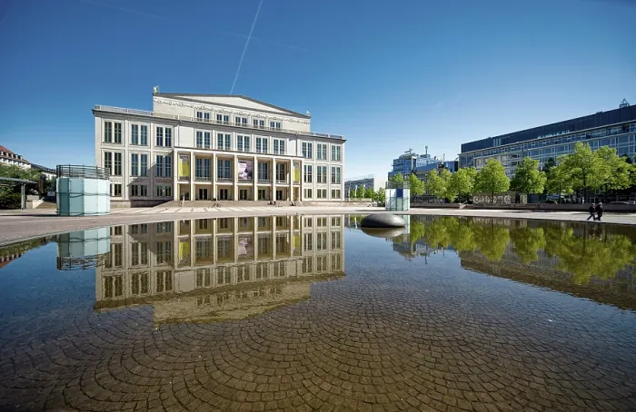 Gerahmter Druck : Leipziger Oper am Augustusplatz