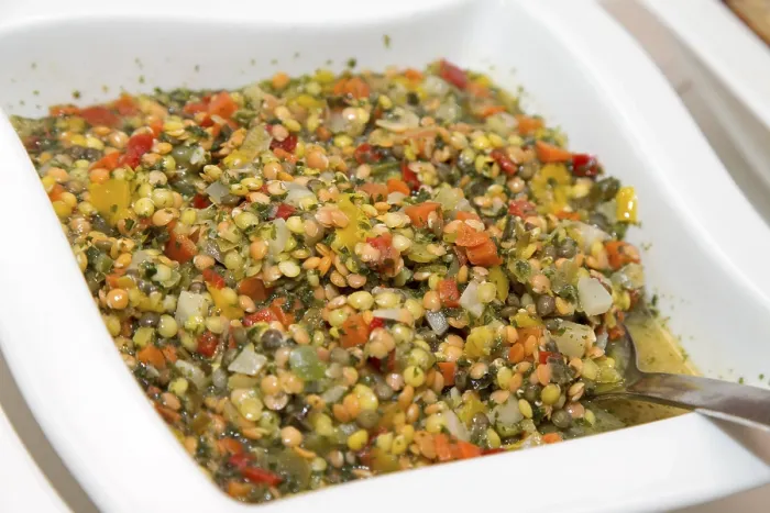 Gerahmter Druck : Linsensalat Gerahmter Druck : Linsensalat