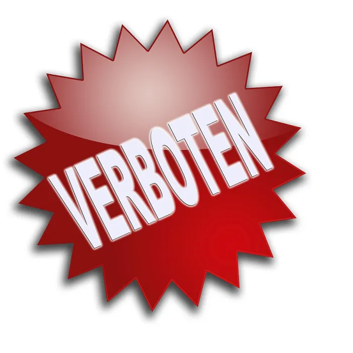 Gerahmter Druck : Verbotsschild Gerahmter Druck : Verbotsschild